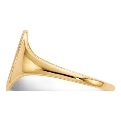 10K Yellow Gold Open Back Signet Ring – view 4
