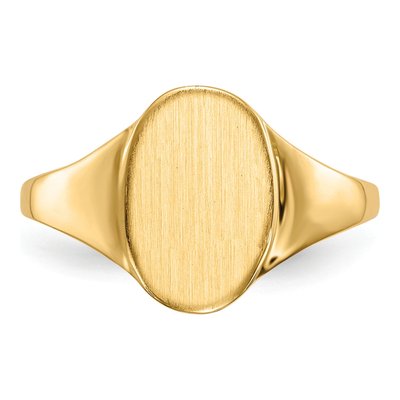 10K Yellow Gold Open Back Signet Ring – view 5