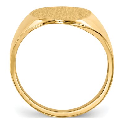 10K Yellow Gold Open Back Signet Ring – view 3