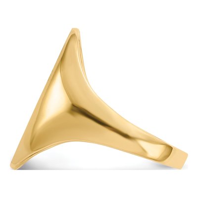 10K Yellow Gold Open Back Signet Ring – view 4