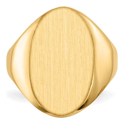 10K Yellow Gold Open Back Signet Ring – view 5