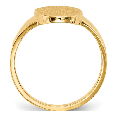 10K Yellow Gold Open Back Signet Ring – view 3