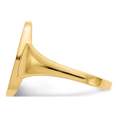 10K Yellow Gold Open Back Signet Ring – view 4