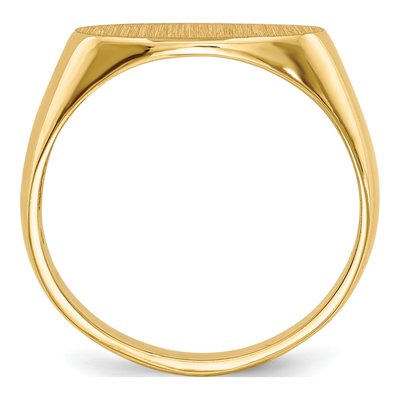 10K Yellow Gold Open Back Signet Ring – view 3