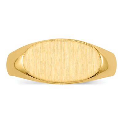 10K Yellow Gold Open Back Signet Ring – view 5