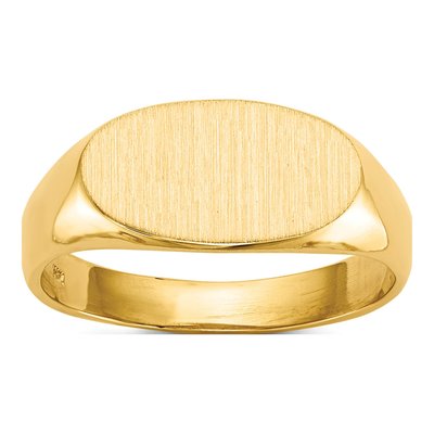 10K Yellow Gold Open Back Signet Ring