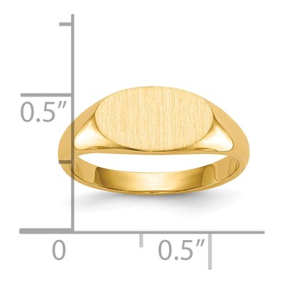 10K Yellow Gold Oval Signet Ring – view 4