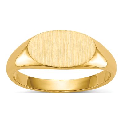 10K Yellow Gold Oval Signet Ring