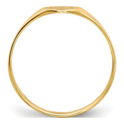 10K Yellow Gold Oval Signet Ring – view 2