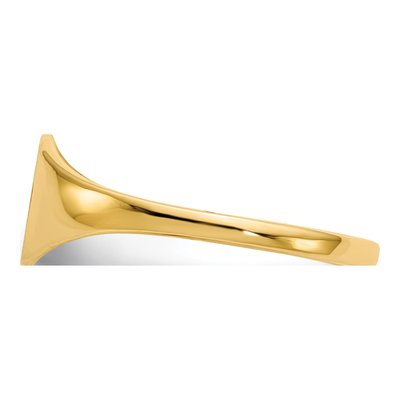 10K Yellow Gold Oval Signet Ring – view 3