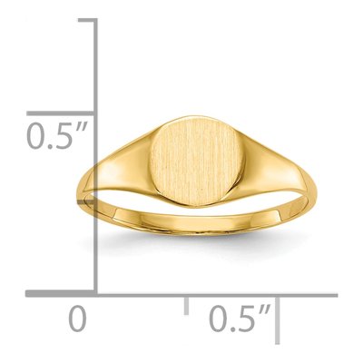10K Yellow Gold Oval Signet Ring – view 4