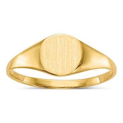 10K Yellow Gold Oval Signet Ring