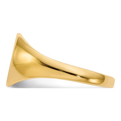 10K Yellow Gold Oval Signet Ring – view 3
