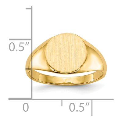 10K Yellow Gold Oval Signet Ring – view 4