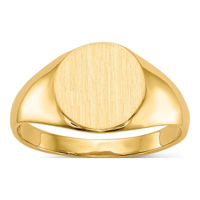 10K Yellow Gold Oval Signet Ring