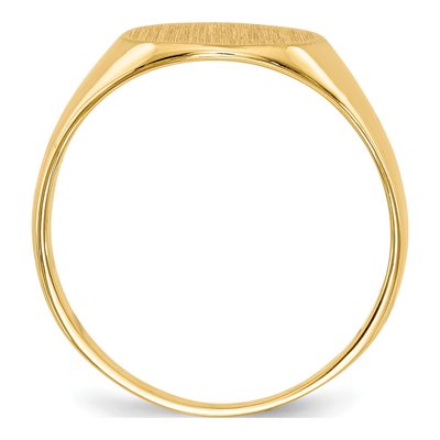 10K Yellow Gold Closed Back Signet Ring – view 4
