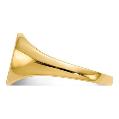 10K Yellow Gold Closed Back Signet Ring – view 5
