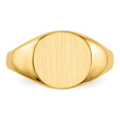 10K Yellow Gold Closed Back Signet Ring – view 6