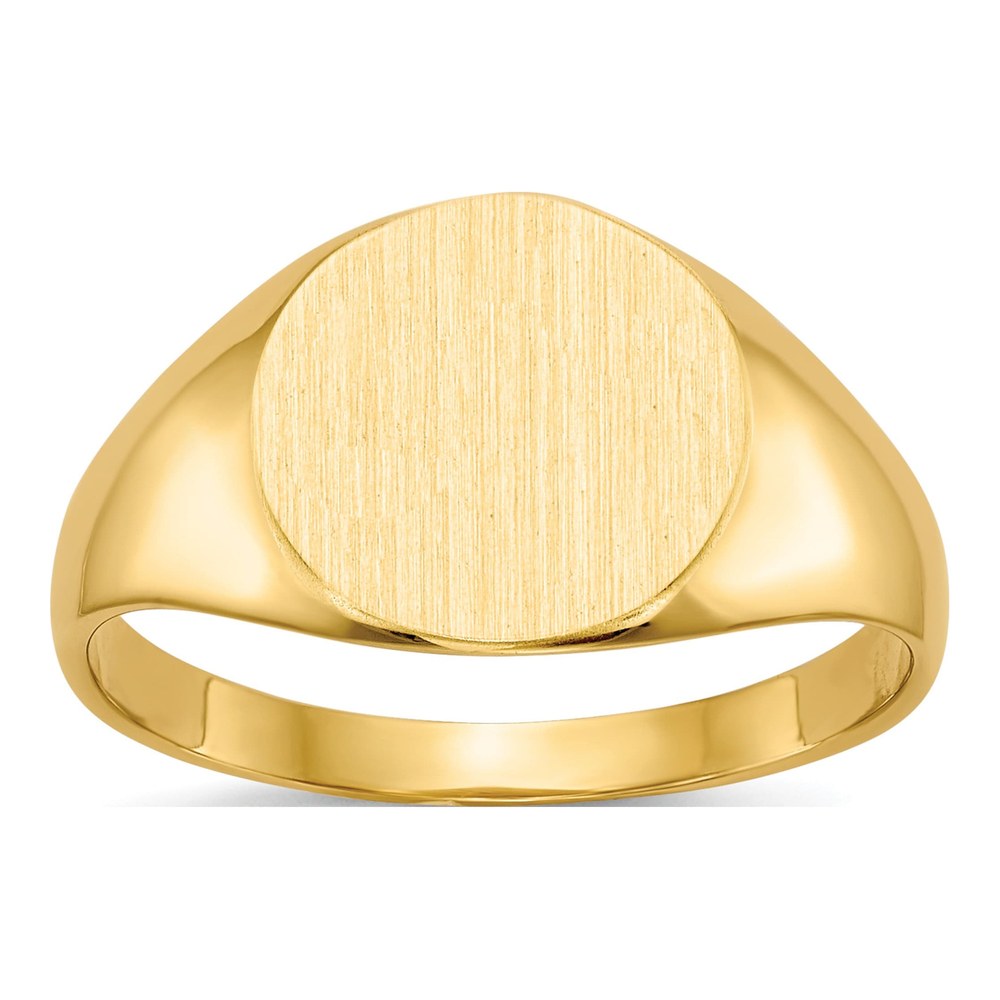 10K Yellow Gold 10Ky 9.5X10.0mm Closed Back Signet Ring