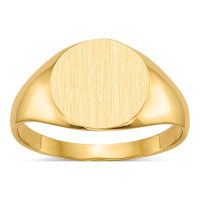 10K Yellow Gold Closed Back Signet Ring