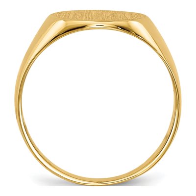 10K Yellow Gold Round Signet Ring – view 2