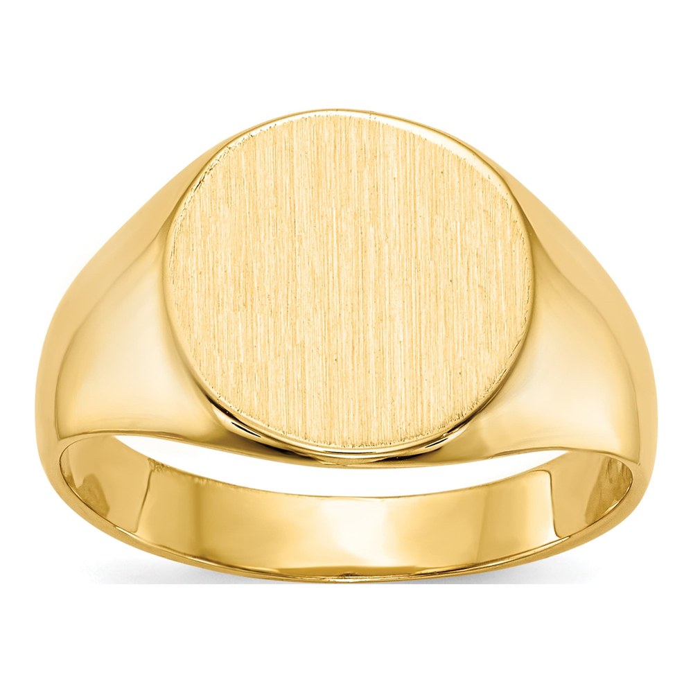 10K Yellow Gold Round Signet Ring