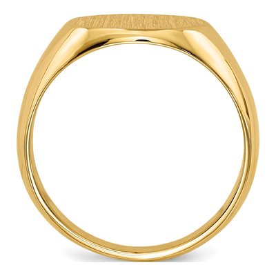 Men's 10K Yellow Gold Closed Back Signet Ring – view 3