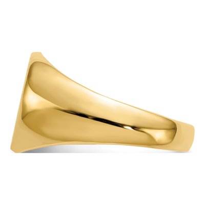 Men's 10K Yellow Gold Closed Back Signet Ring – view 4