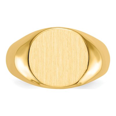 Men's 10K Yellow Gold Closed Back Signet Ring – view 5