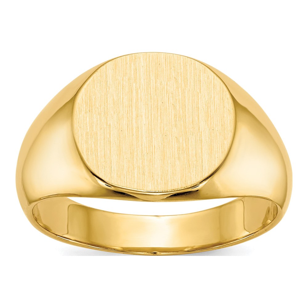 Men's 10K Yellow Gold Closed Back Signet Ring