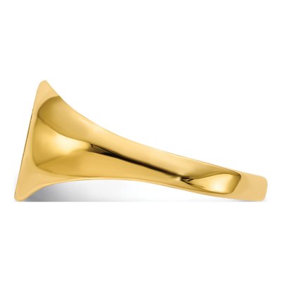 10K Yellow Gold Oval Signet Ring – view 3