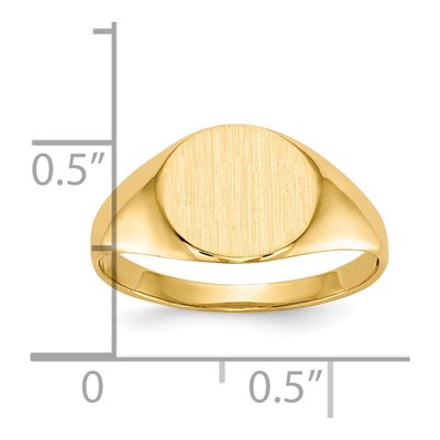 10K Yellow Gold Oval Signet Ring – view 4