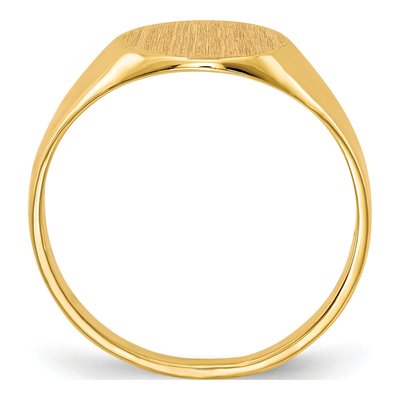 10K Yellow Gold Open Back Signet Ring – view 3