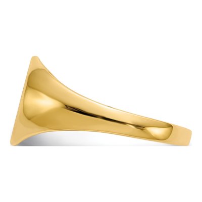 10K Yellow Gold Open Back Signet Ring – view 4
