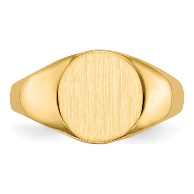 10K Yellow Gold Open Back Signet Ring – view 5
