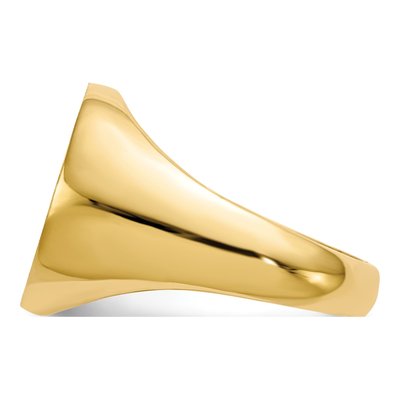 Men's 10K Yellow Gold Open Back Signet Ring – view 4