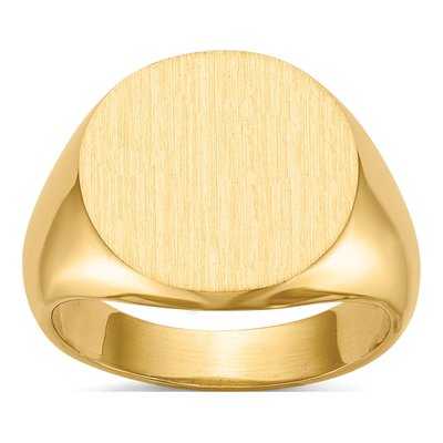 Men's 10K Yellow Gold Open Back Signet Ring