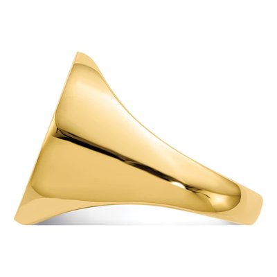 Men's 10K Yellow Gold Open Back Signet Ring – view 4