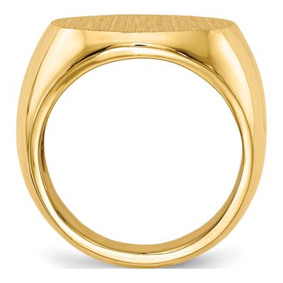 Men's 10K Yellow Gold Open Back Signet Ring – view 3
