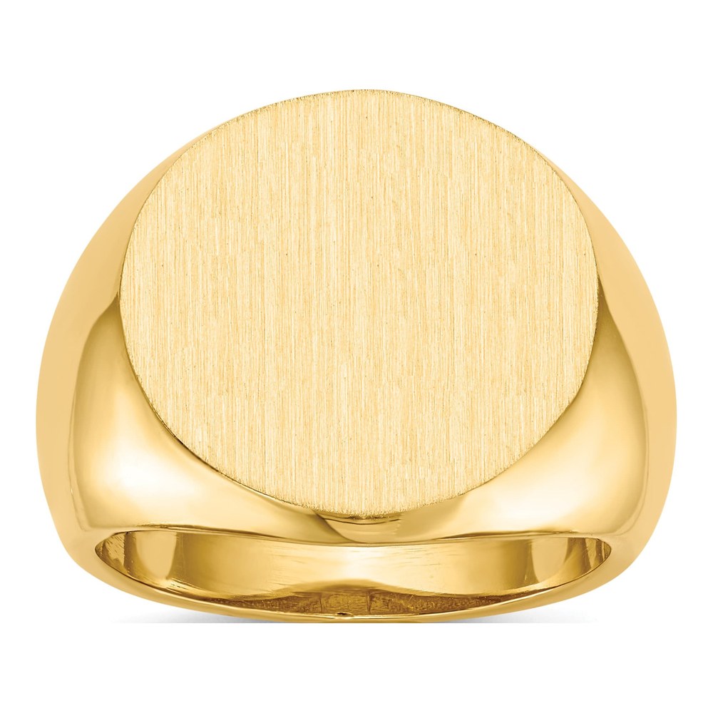 10K Yellow Gold 10Ky 18.0X18.0mm Open Back Men's Signet Ring