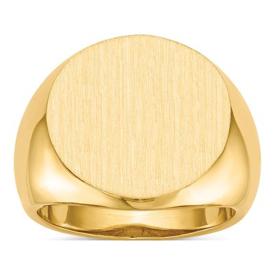Men's 10K Yellow Gold Open Back Signet Ring