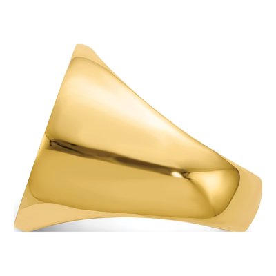 Men's 10K Yellow Gold Open Back Signet Ring – view 3