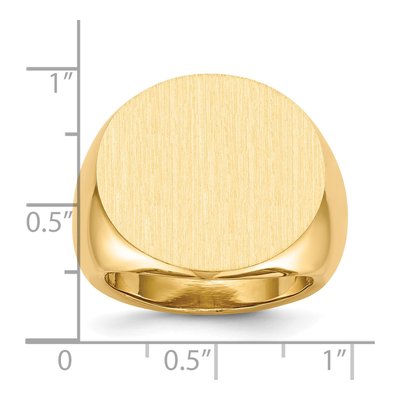 Men's 10K Yellow Gold Open Back Signet Ring – view 4