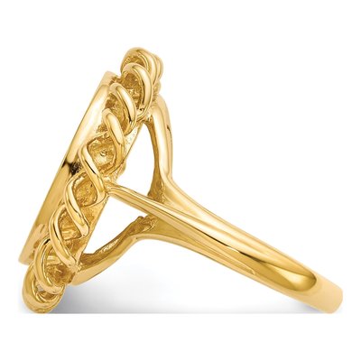 10K Yellow Gold Open Back Signet Ring – view 4