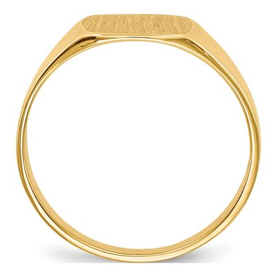Men's 10K Yellow Gold Closed Back Signet Ring – view 3