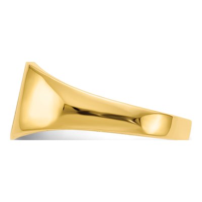 Men's 10K Yellow Gold Closed Back Signet Ring – view 4