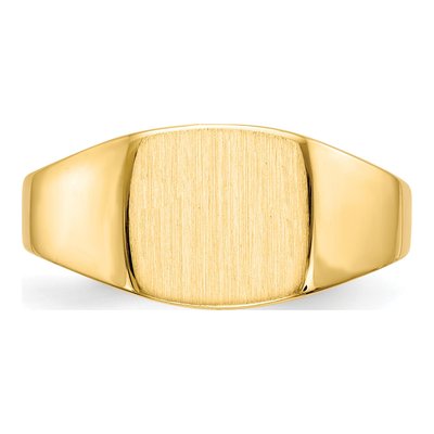 Men's 10K Yellow Gold Closed Back Signet Ring – view 5