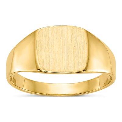 Men's 10K Yellow Gold Closed Back Signet Ring