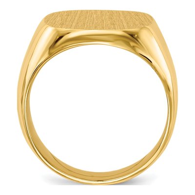 Men's 10K Yellow Gold Closed Back Signet Ring – view 3