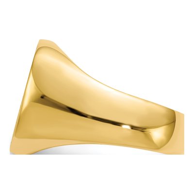 Men's 10K Yellow Gold Closed Back Signet Ring – view 4